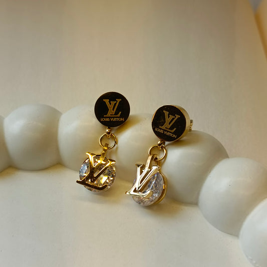 LV Drop Earrings 18K Gold Plated, Waterproof and Anti Tarnish