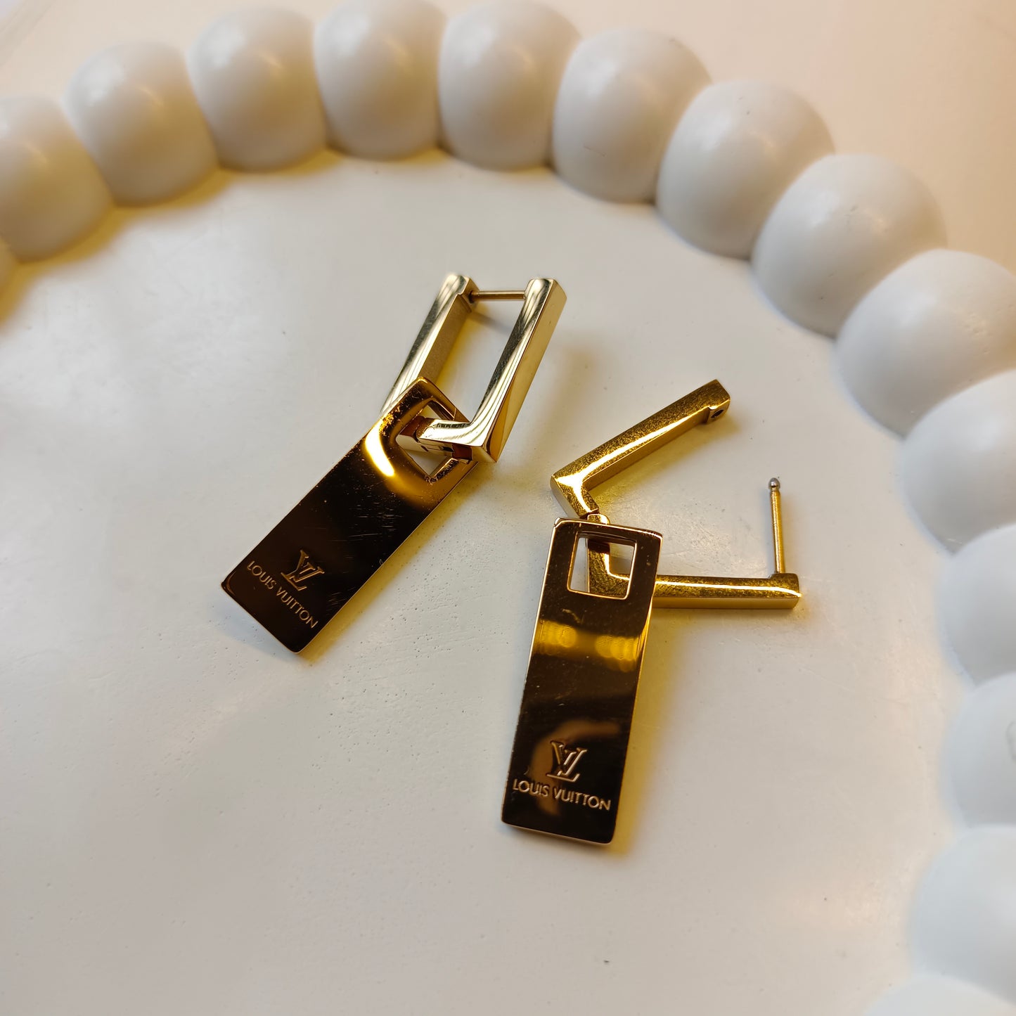 LV Statement Earrings 18K Gold Plated, Waterproof and Anti Tarnish